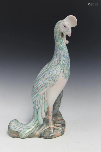 Large Porcelain Phoenix Statue