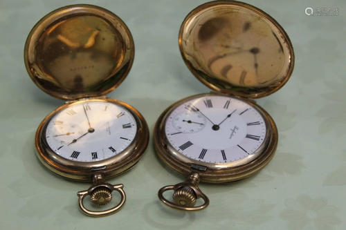 Two Gold-filled Pocket Watches.