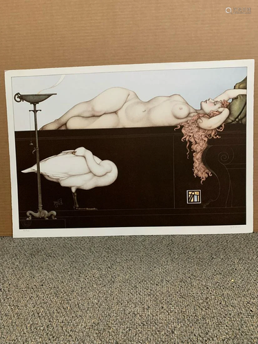 Michael Parkes, "Sleeping Swan" signed limited edi...