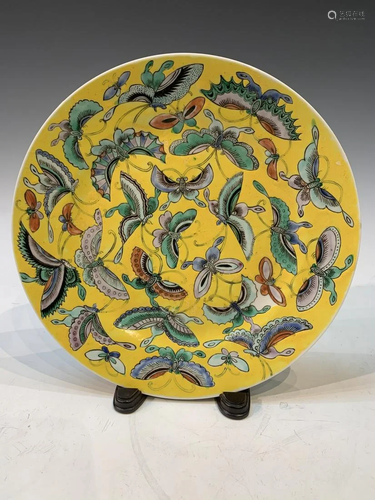 Chinese Porcelain plate- Butterflies