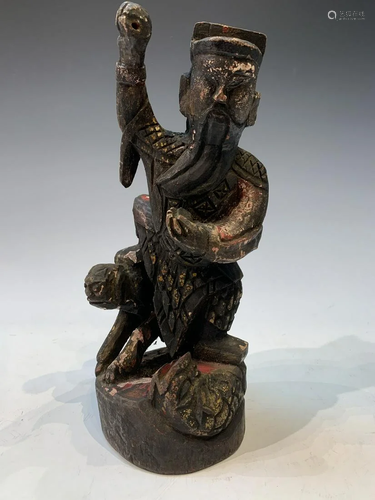 Chinese wood carved figure