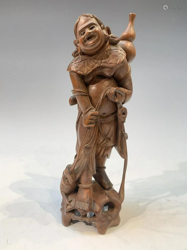 Chinese wood carved figure