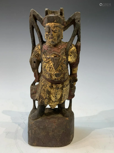 Chinese wood carved figure