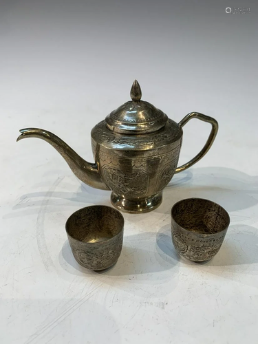 Silver Plated Brass Tea Set