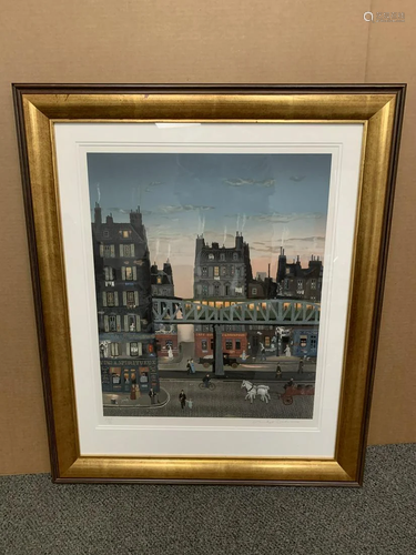 Michel Delacroix signed limited edition lithograph, "Se...