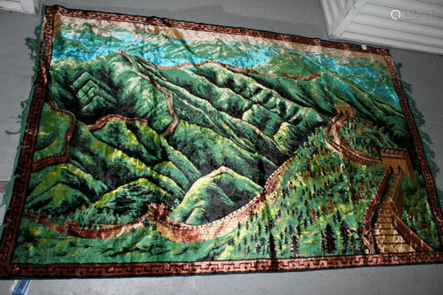 Chinese Great Wall Silk Rug