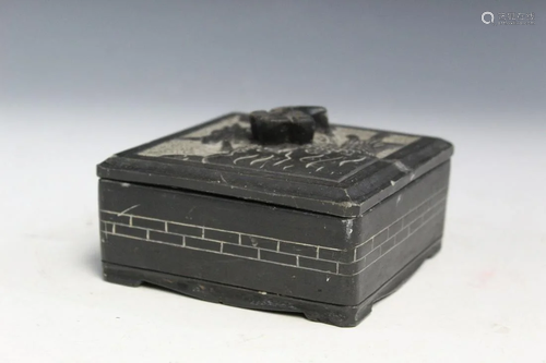 Chinese Carved Stone Ink Box