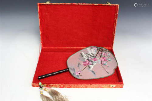 Chinese Silk Embroidery Fan