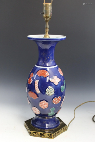 Japanese Porcelain Vase Lamp