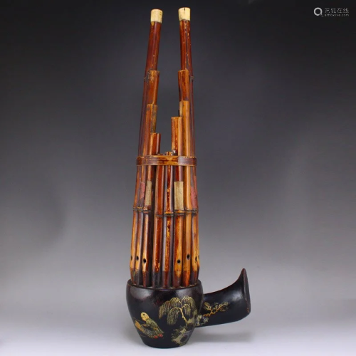 Chinese Musical Instrument - Bamboo & Hardwood - Sheng
