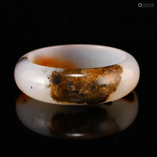 Inside Diameter 59 MM Beautiful Chinese Agate Bracelet