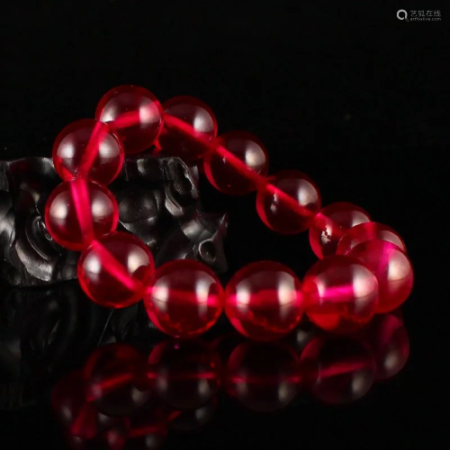 16mm Beautiful Ruby Beads Bracelet
