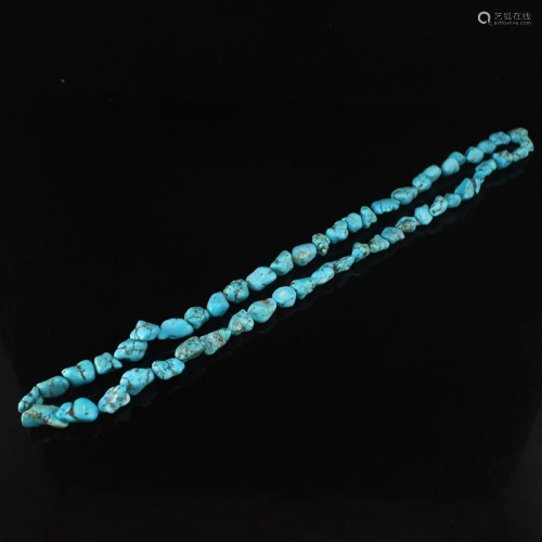 Vintage Turquoise Original Stone Beads Necklace