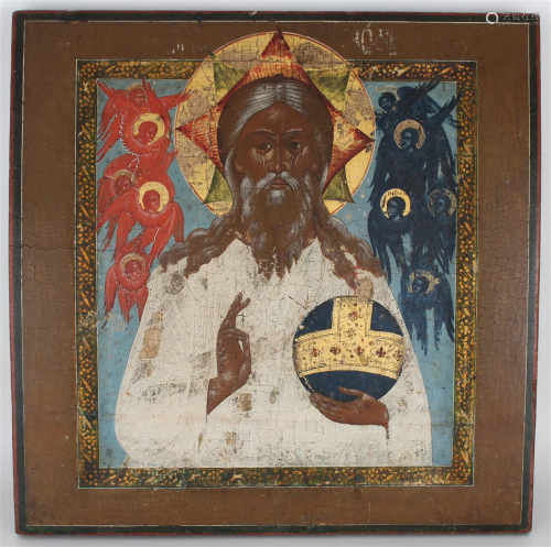 Antique Russian Icon, Lord Saboth