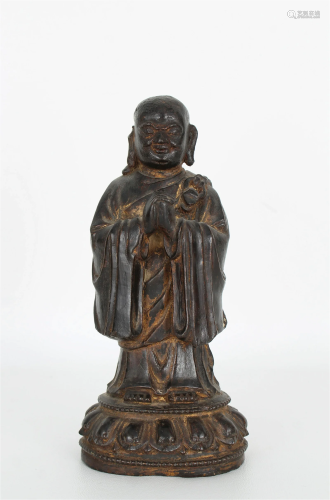 Antique Chinese Bronze Louhan Figure