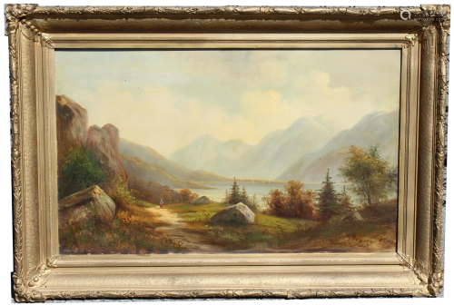 19th C. American School Landscape Painting