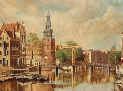 V Zijl, Signed 19th C. Canal Scene