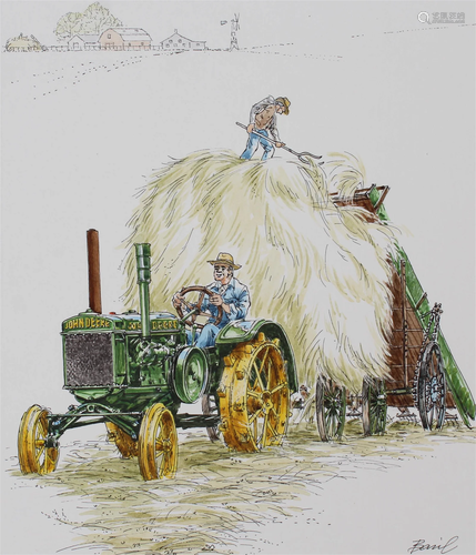 Basil Smith (B 1925) "John Deere Tractor" Original