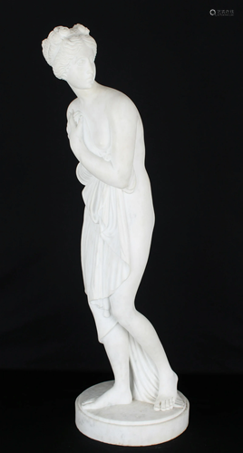 Carved Marble Venus Figure, After Canova