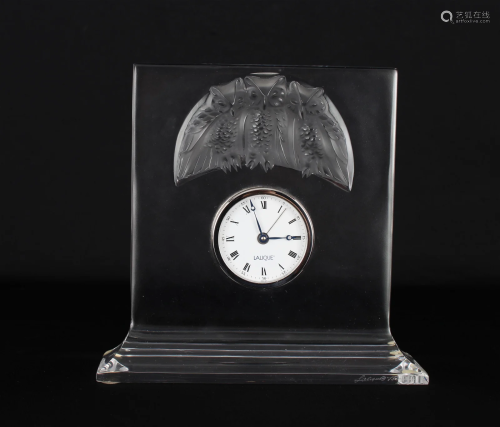 Lalique Glass Clock