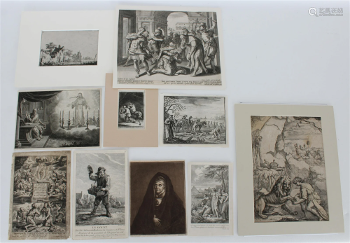 Collection of (10) Old Master Prints
