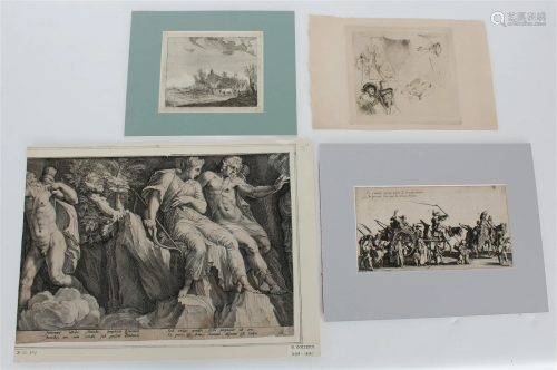 Collection of (4) Old Master Prints