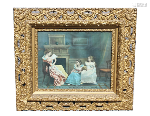 Antique Print w/ Frame