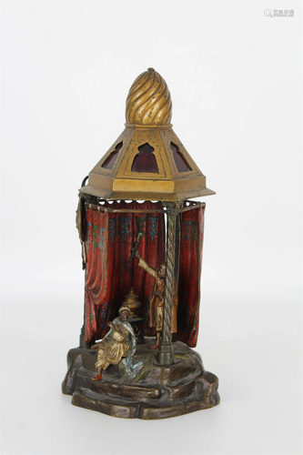 Franz Bergman Orientalist Vienna Bronze Lamp