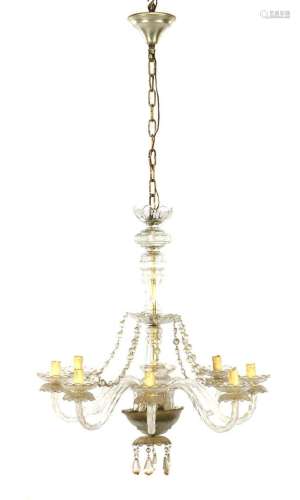 Classic crystal 8-armed crown lamp