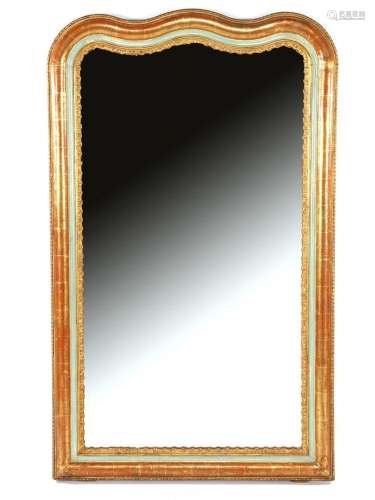 19th century facet cut mirror in a classic bar frame