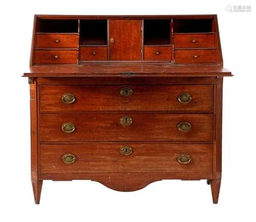 Oak Empire valve desk, approx. 1800