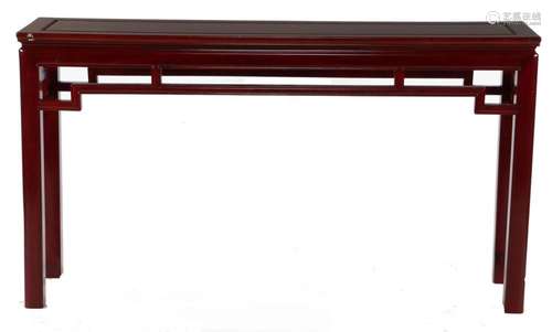 Oriental wall table in rosewood color