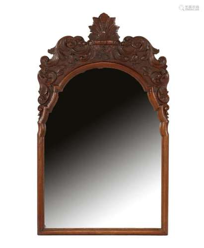 Faceted Soester mirror in oak frame