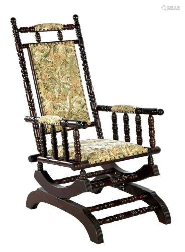 Dark colored beech rocking chair