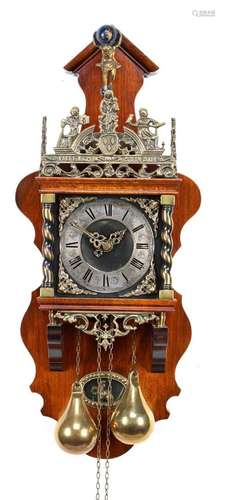 Zaanse clock in walnut case