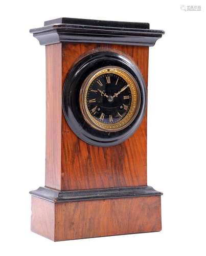 Palisander veneer table clock