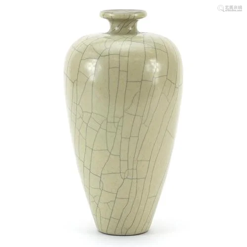 Chinese Ge ware type Meiping vase, 20cm high