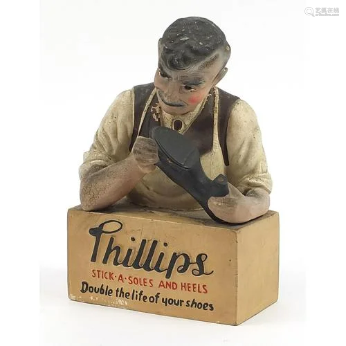 Early 20th century Cobbler figure by Beritex advertising Phi...