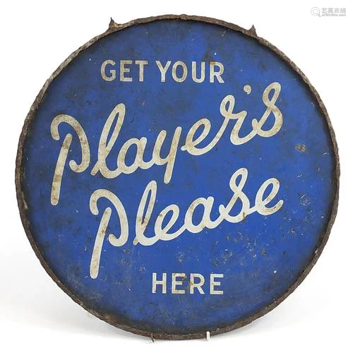 Circular Get Your Players Please Here, double sided enamel a...