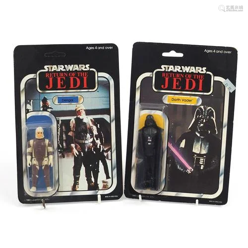 Two 1983 Star Wars Return of the Jedi figures housed in seal...