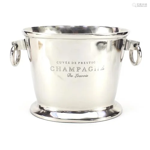 Du Louvois design Champagne bucket with ring handles, 39cm w...