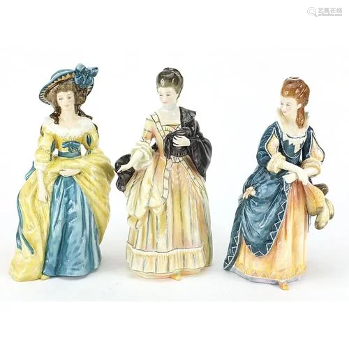Three Royal Doulton figurines comprising The Hon Frances Dun...