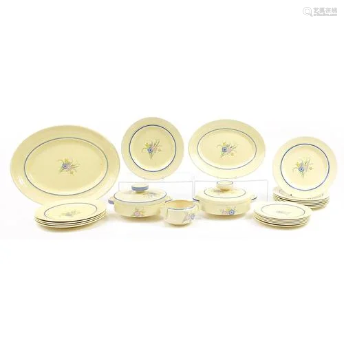 Clarice Cliff, Art Deco Matana dinnerware including a pair o...