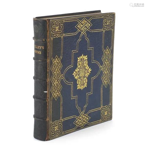 Poems by Percy Bysshe Shelley, tooled leather hardback book,...