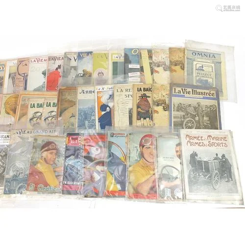 Collection of early 20th century French motoring interest ma...