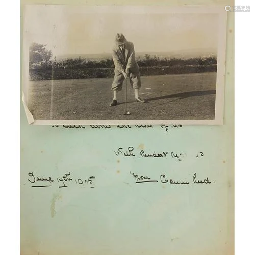 Early 20th century golfing interest scrap album relating to ...