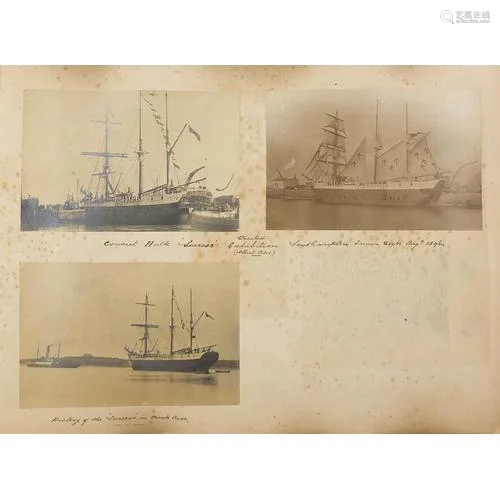 Early 20th century naval interest ephemera arranged in an al...