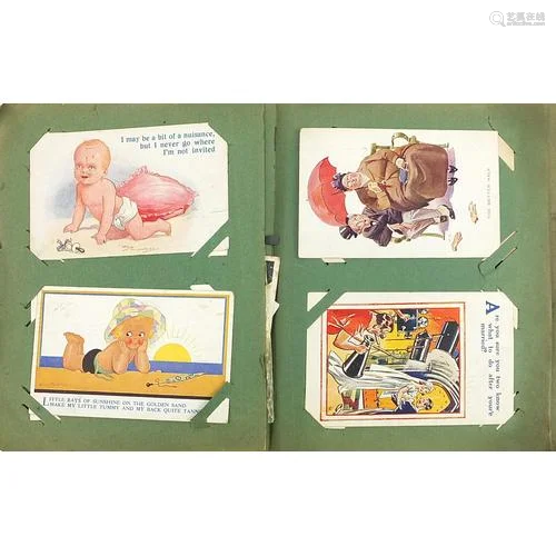 Edwardian and later postcards, predominantly arranged in an ...