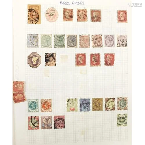 Victorian and later Great Britain stamps arranged in an albu...