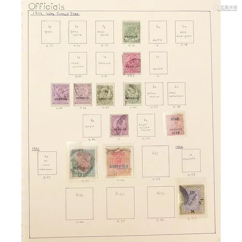 Indian early collection of stamps with high values